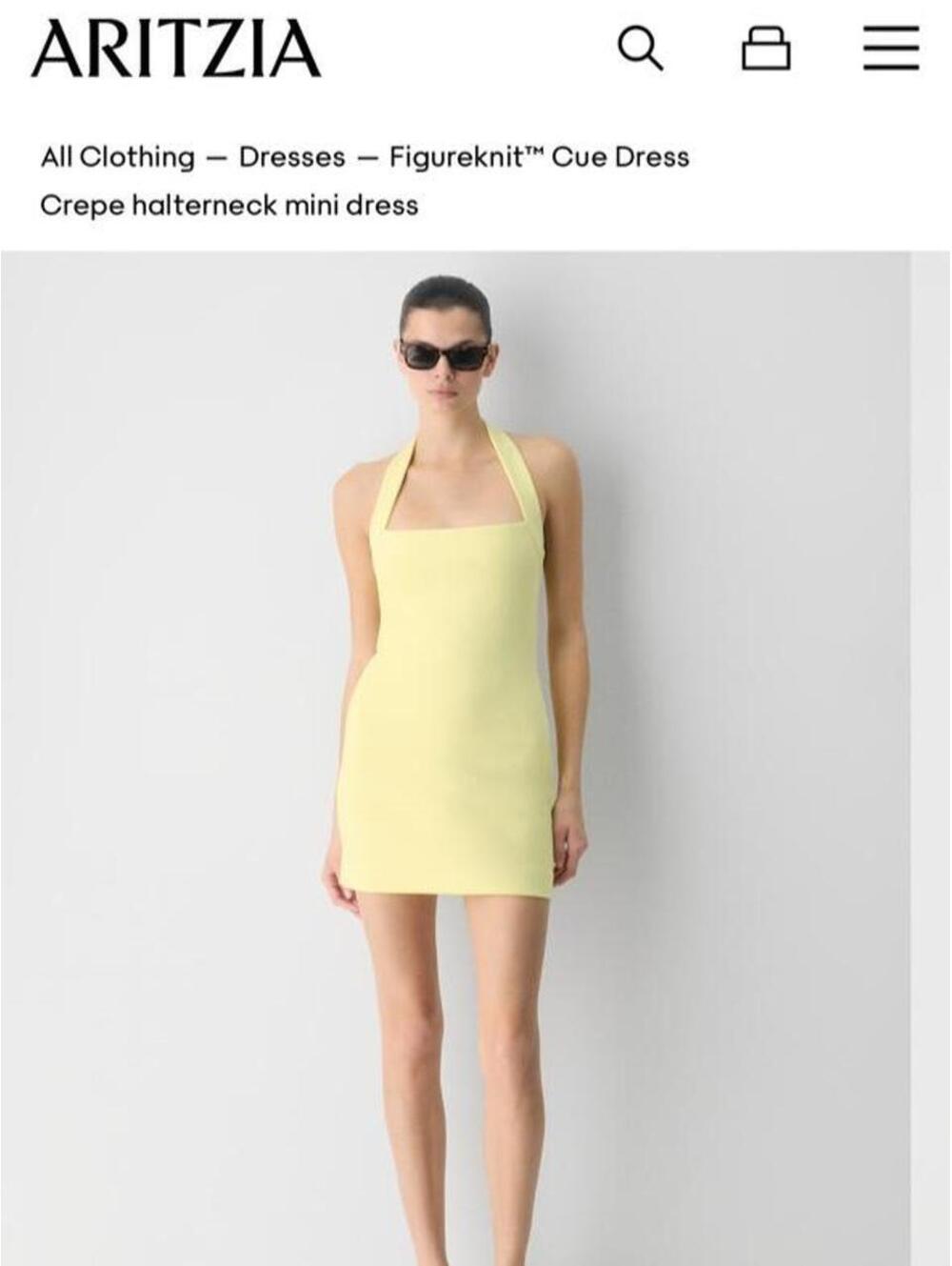 Aritzia FigureKni Cue Dress | Lemonade 🍋✨ | Size S